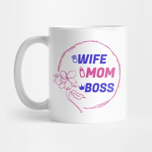 Wife Mom Boss | Funny Mom Quotes | Mothers Day Gifts | Mom Gift Ideas Mug